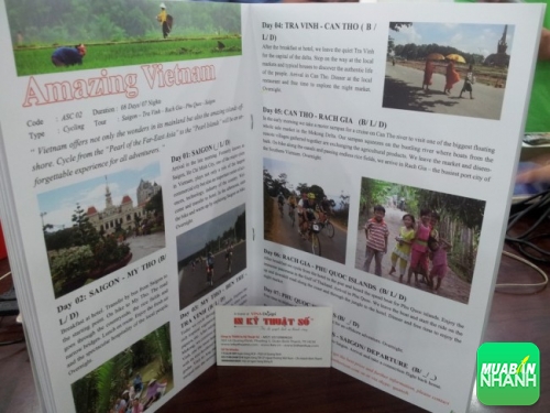 Brochure mang đến thông tin dịch vụ du lịch vùng miền Việt Nam cho mọi khách hàng của công ty du lịch